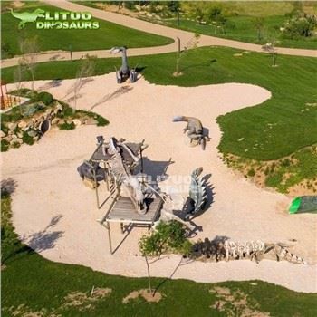 Simulated Dinosaur Fossil Excavation Site