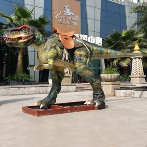 T-Rex Dinosaur Caij rau Kev Lom Zem